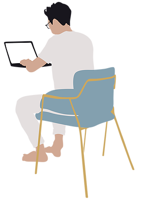 A person having laptop